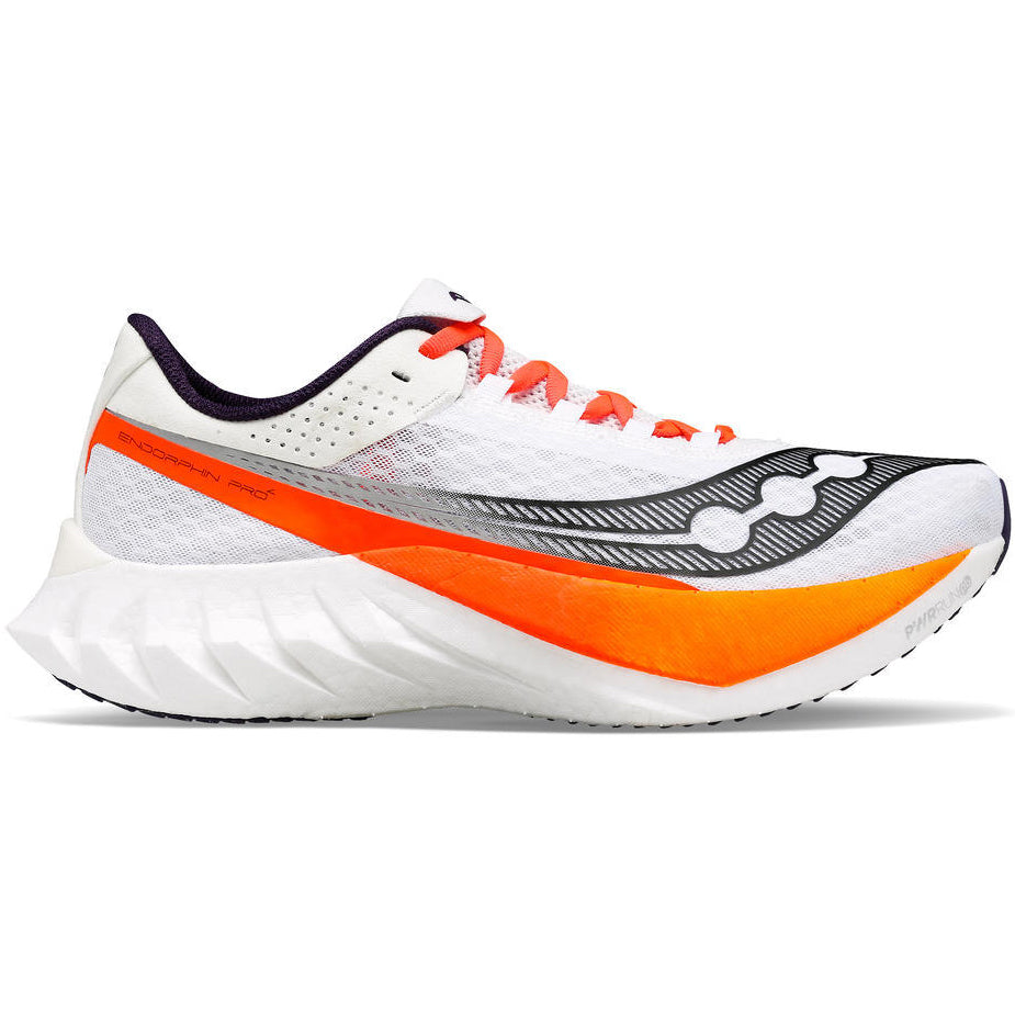 Saucony Men's Endorphin Pro 4 Running Shoes White / Black - achilles heel