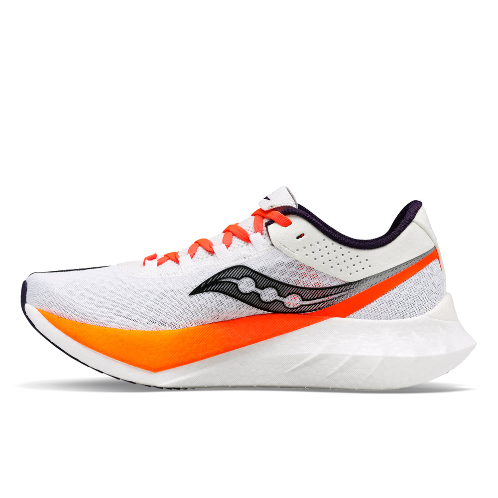 Saucony Men's Endorphin Pro 4 Running Shoes White / Black - achilles heel