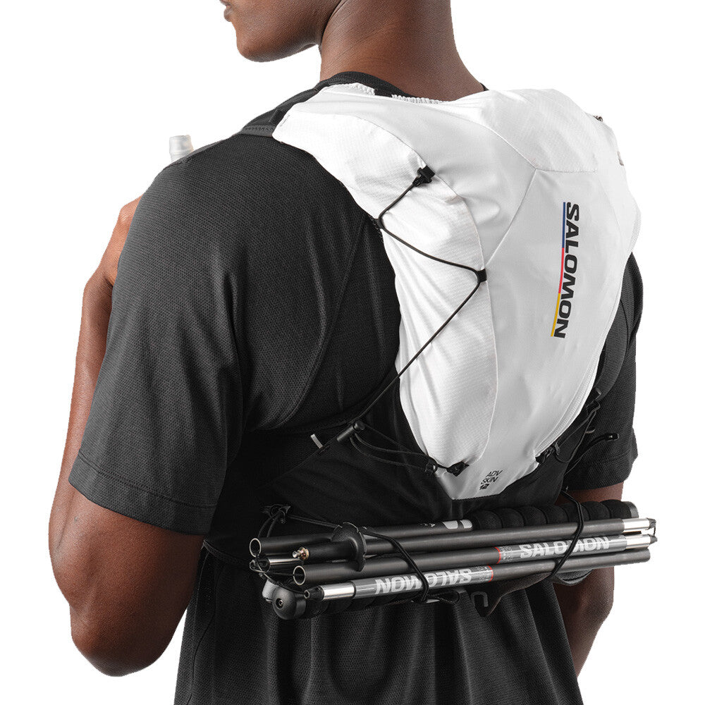 Salomon Advance Skin 12 Race Flag Set Running Vest Black / White - achilles heel