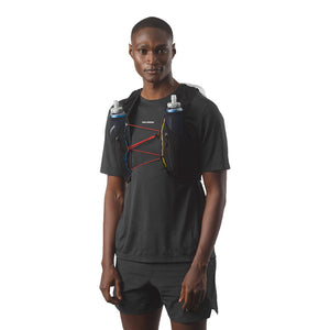 Salomon Advance Skin 12 Race Flag Set Running Vest Black / White - achilles heel