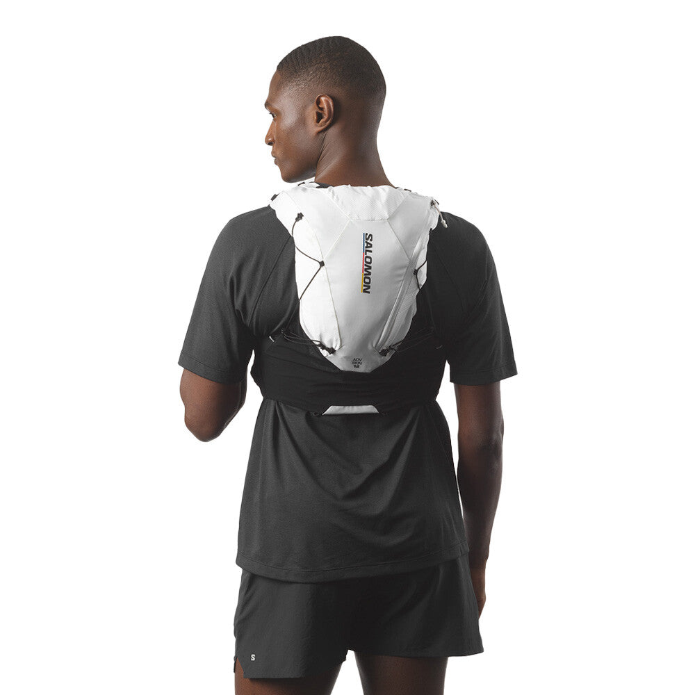 Salomon Advance Skin 12 Race Flag Set Running Vest Black / White - achilles heel