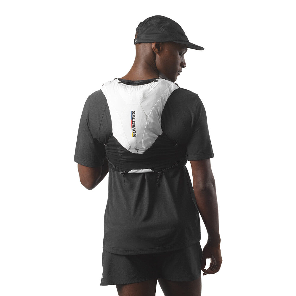 Salomon Advance Skin 5 Race Flag Set Running Vest Black / White - achilles heel