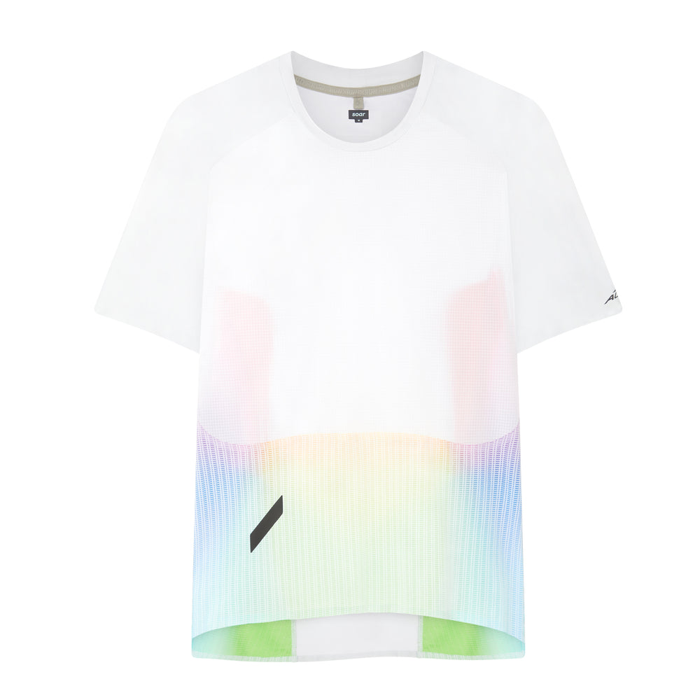 Soar x Altra Women's Trail Race Tee Rainbow / Grey - achilles heel