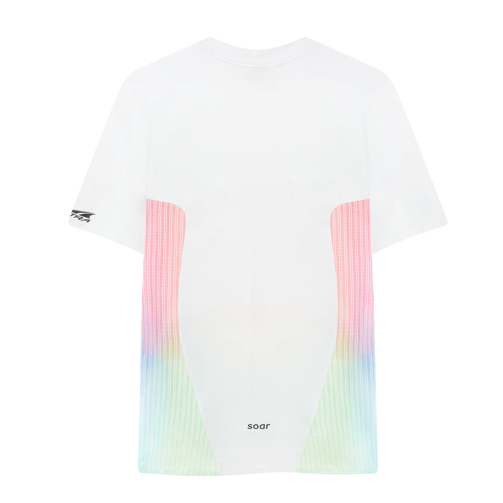 Soar x Altra Women's Trail Race Tee Rainbow / Grey - achilles heel