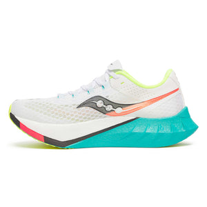Saucony Men's Endorphin Pro 4 Running Shoes White / Mutant - achilles heel