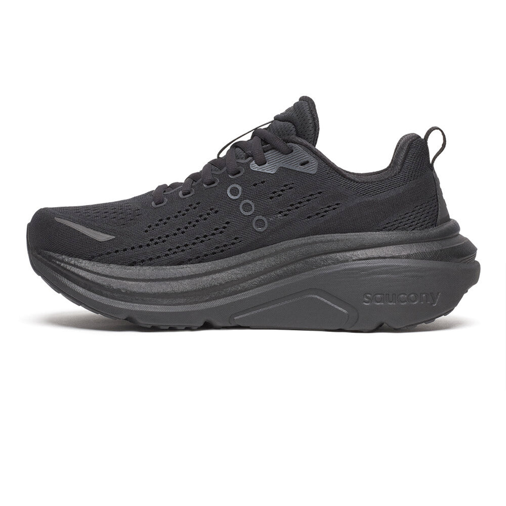 Saucony Women's Hurricane 25 Running Shoes Triple Black - achilles heel