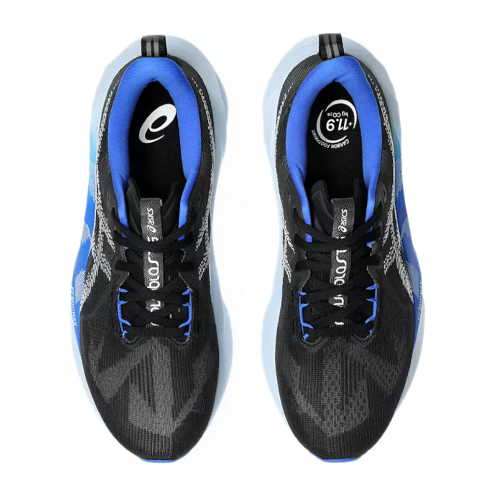 Asics Men's Novablast 5 Running Shoes Black / White - achilles heel