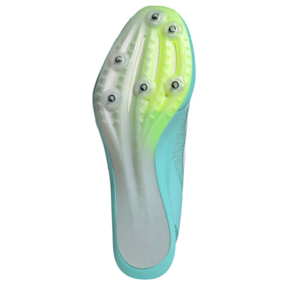 Adizero Finesse Running Spikes Flash Aqua / Zero Metalic / Lucid Lemon - Achilles Heel