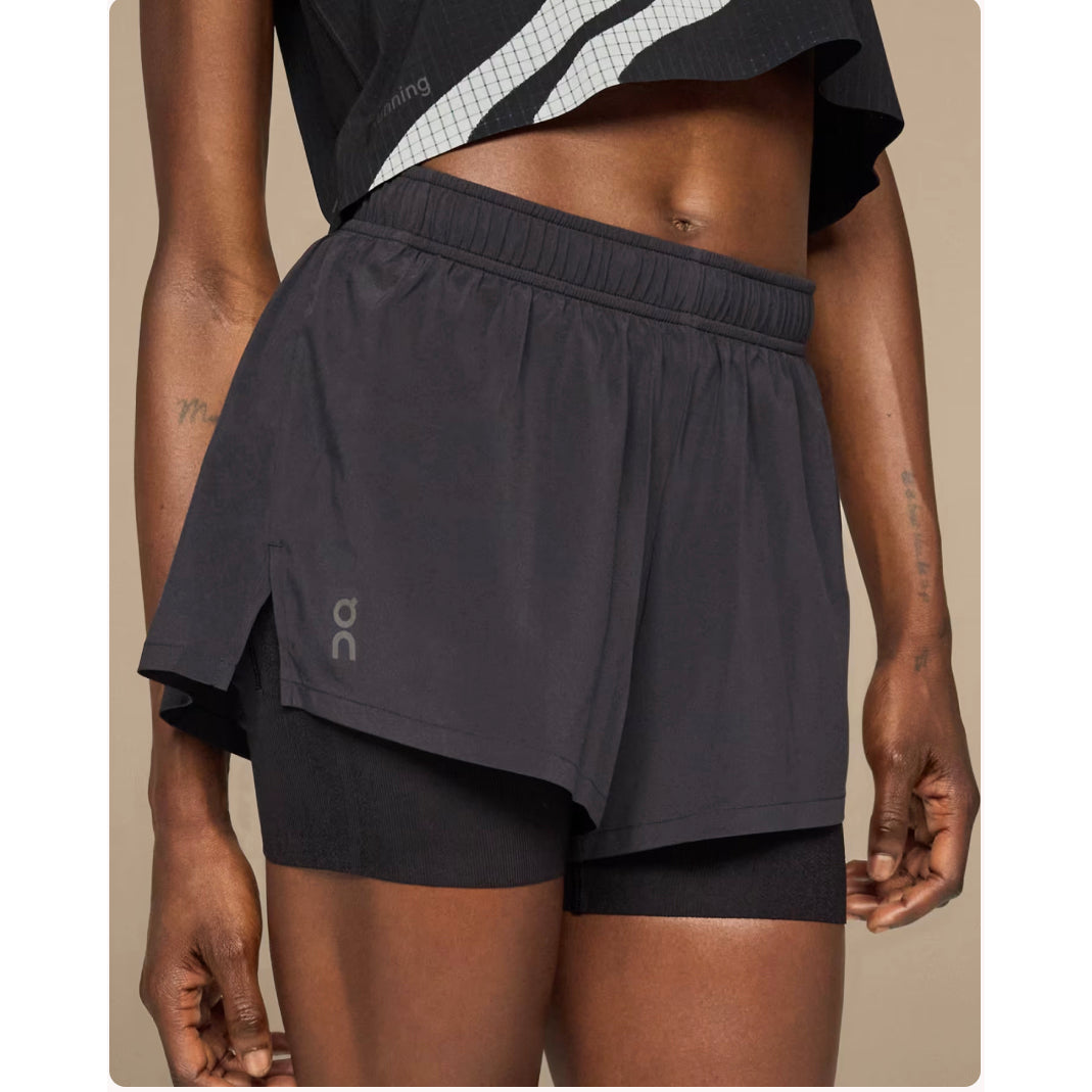 On Women's Pace Shorts Black - Achilles Heel