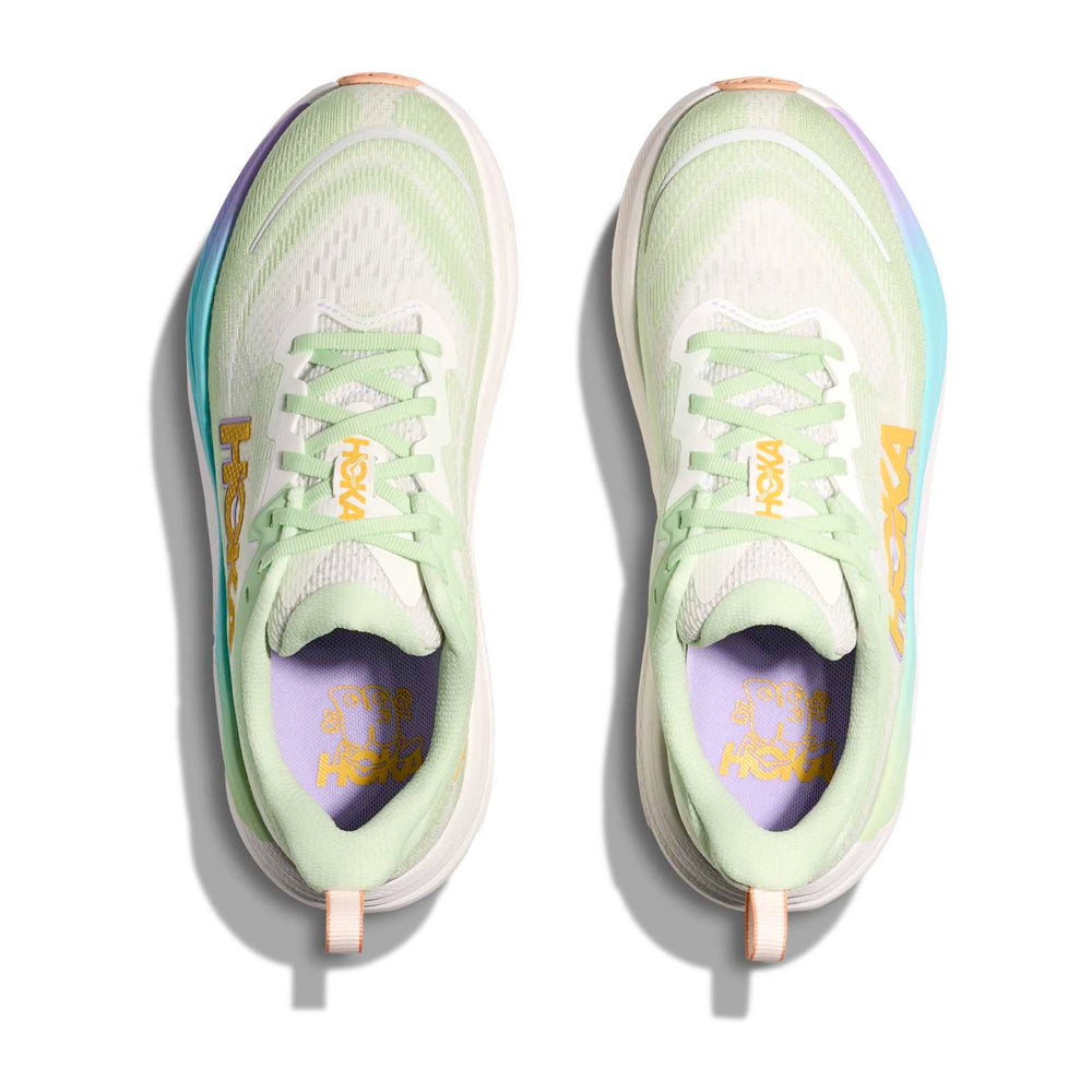 Hoka Women's Skyflow Running Shoes Luna Moth / White - achilles heel