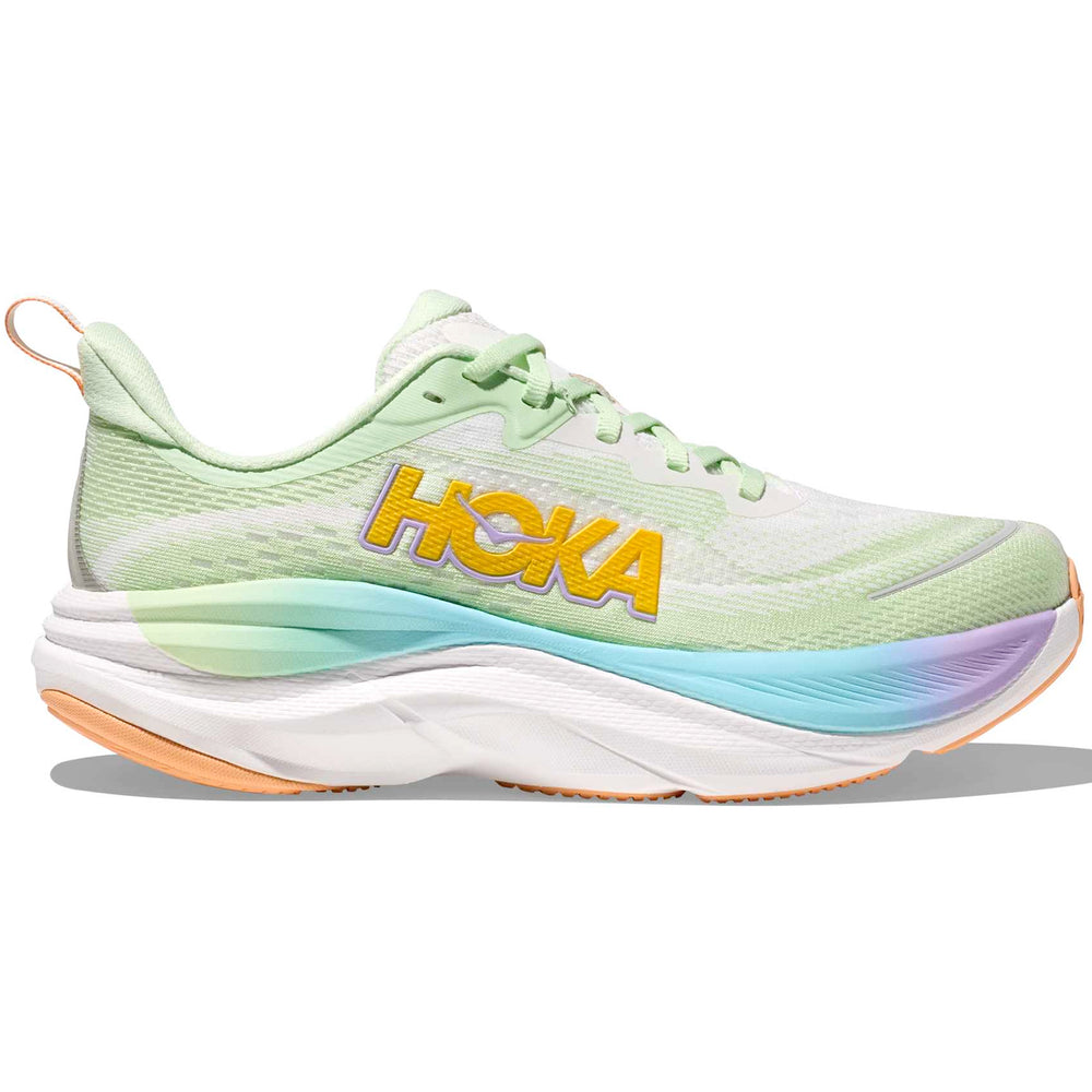 Hoka Women's Skyflow Running Shoes Luna Moth / White - achilles heel