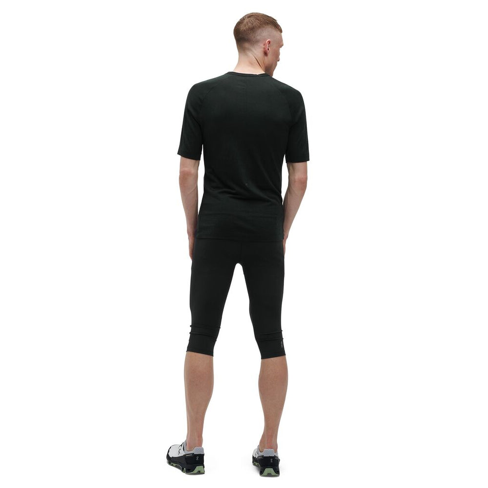 On Men's Merino Tee Black - achilles heel