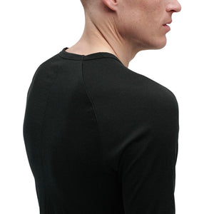 On Men's Merino Tee Black - achilles heel