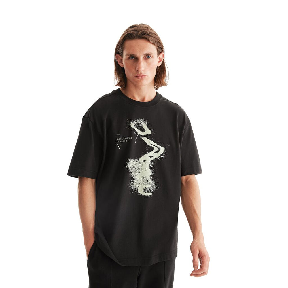 On Men's Graphic Club Tee Black / Creek - achilles heel
