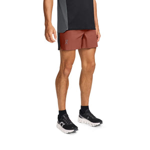 On Men's 5 Inch Lightweight Shorts Auburn / Black - achilles heel