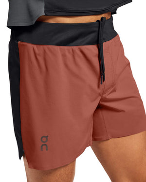 On Men's 5 Inch Lightweight Shorts Auburn / Black - achilles heel