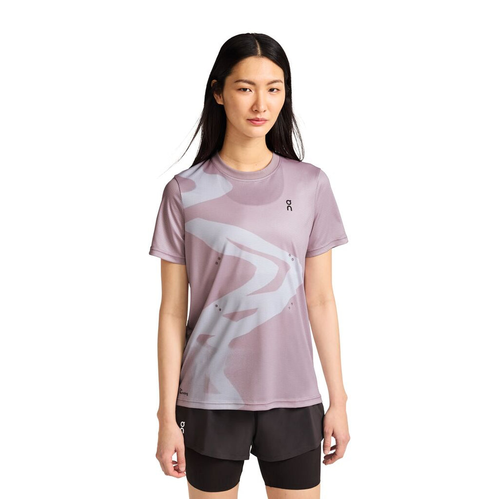 On Women's Pace Tee Mauve - achilles heel