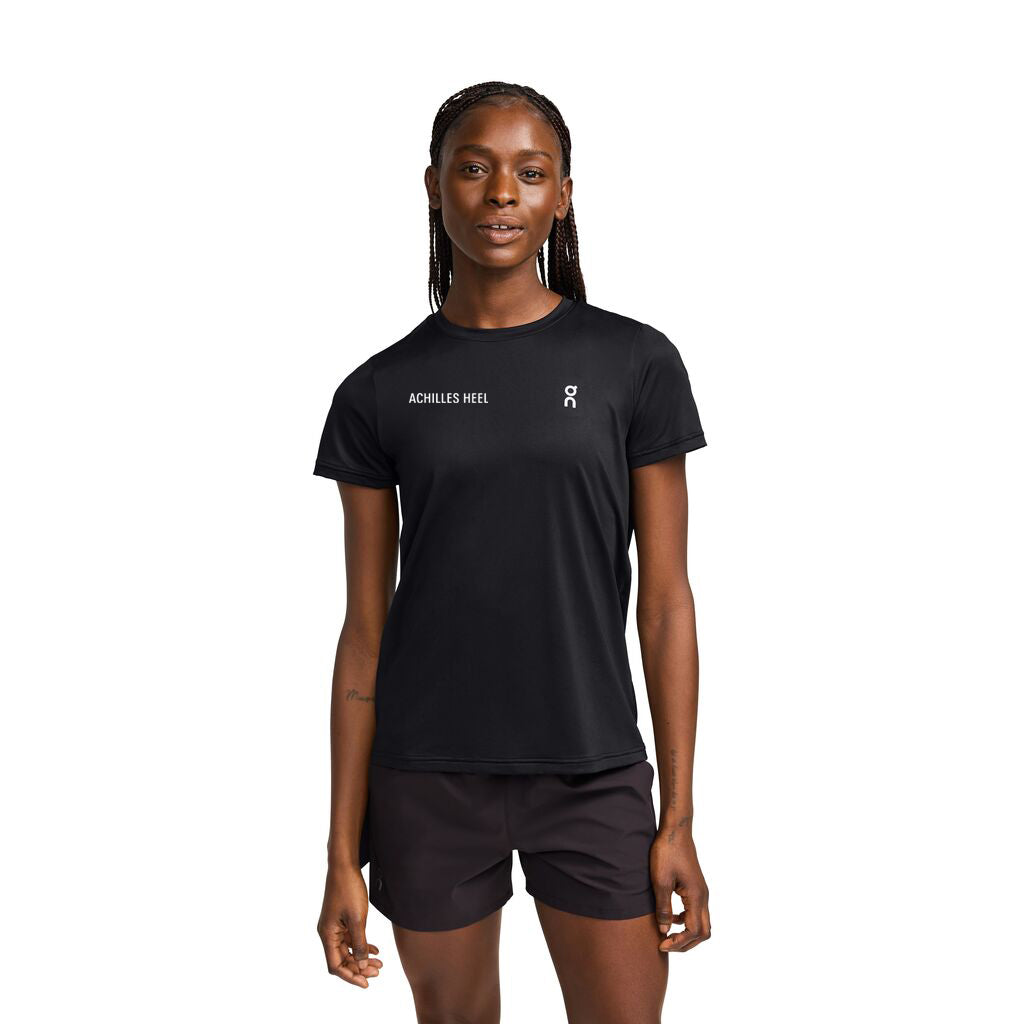 On x Achilles Heel Run Club Women's Core Tee Black - Achilles Heel