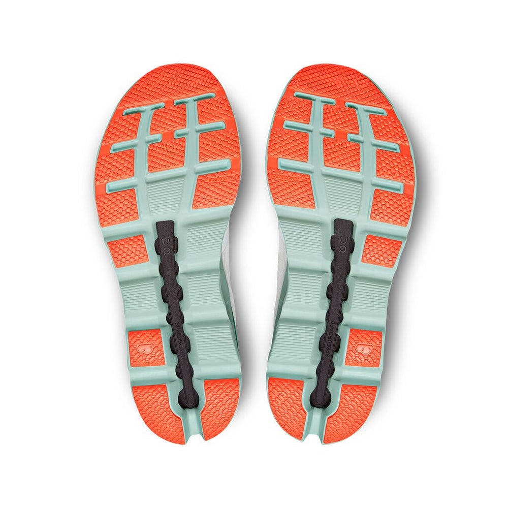 On Men's Cloudstratus 3 Running Shoes Undyed-White / Creek - achilles heel