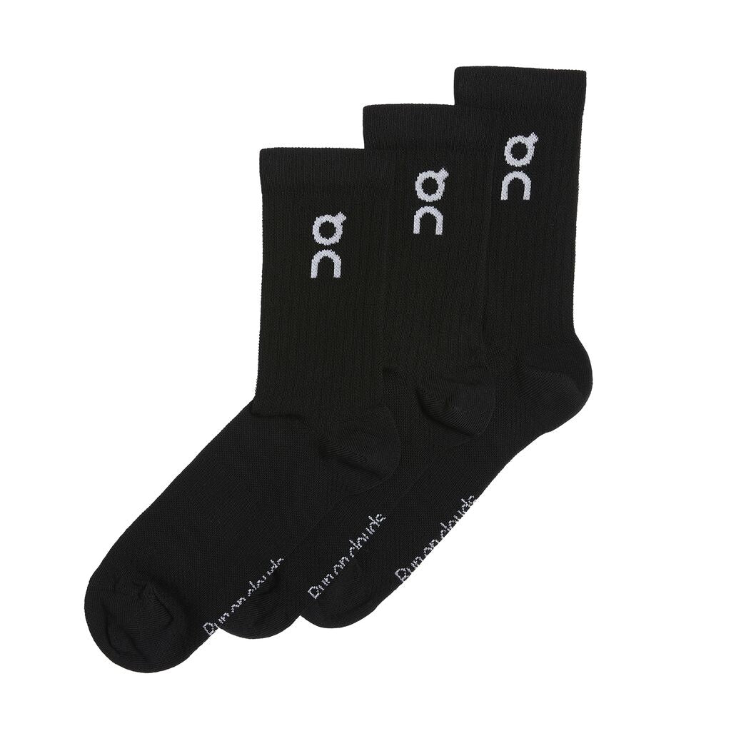 On Logo Sock 3-Pack Black - Achilles Heel