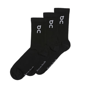 On Logo Sock 3-Pack Black - achilles heel