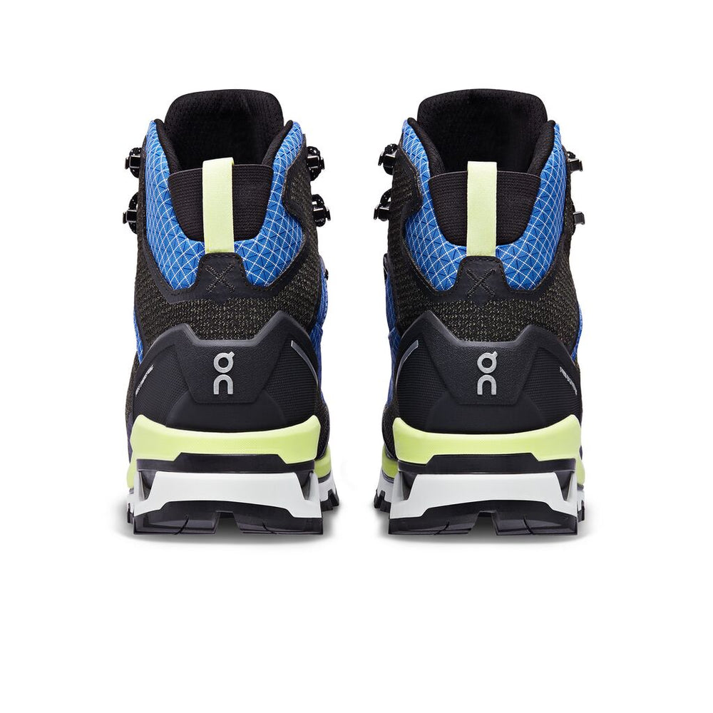On Men's Cloudalpine Waterproof Walking Boots Cobalt / Limelight - achilles heel