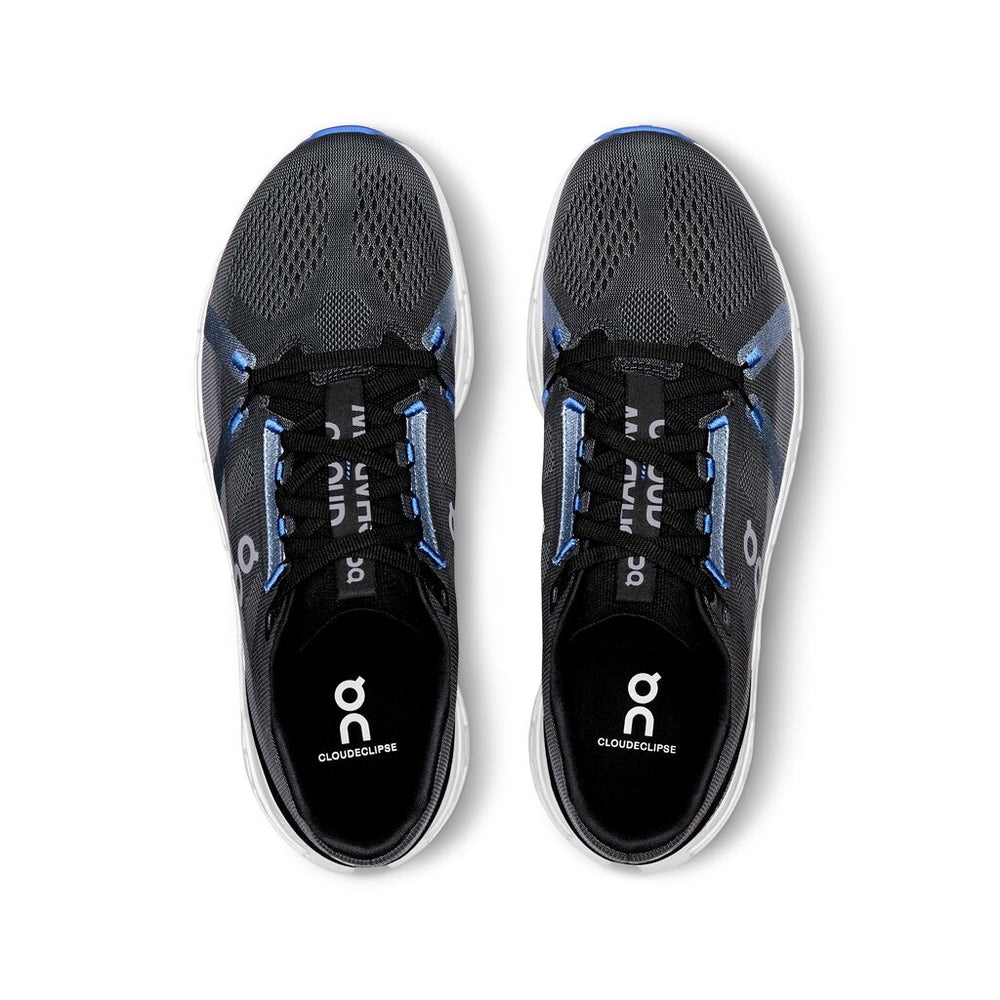 On Men's Cloudeclipse Running Shoes Black / Frost - achilles heel