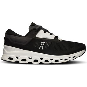 On Men's Cloudstratus 3 Running Shoes Black / Frost - achilles heel