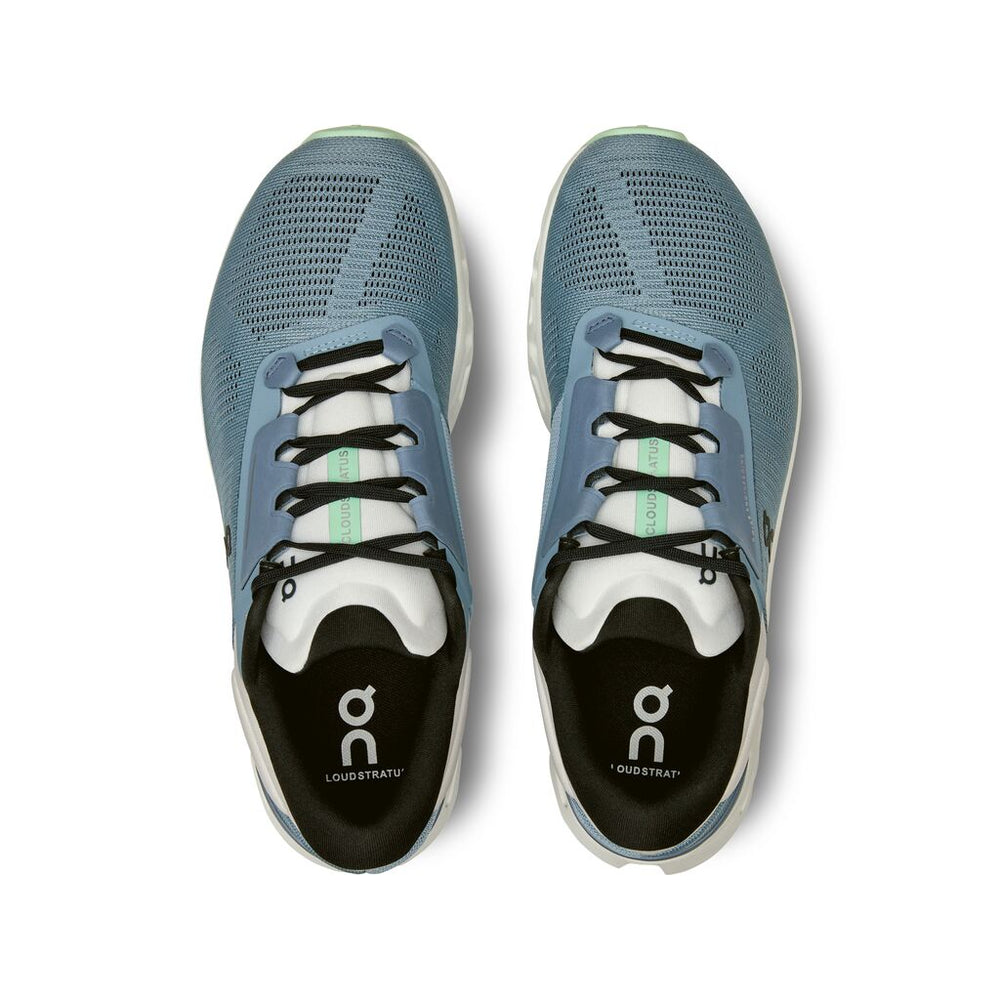 On Men's Cloudstratus 3 Running Shoes Wash / Metal - achilles heel