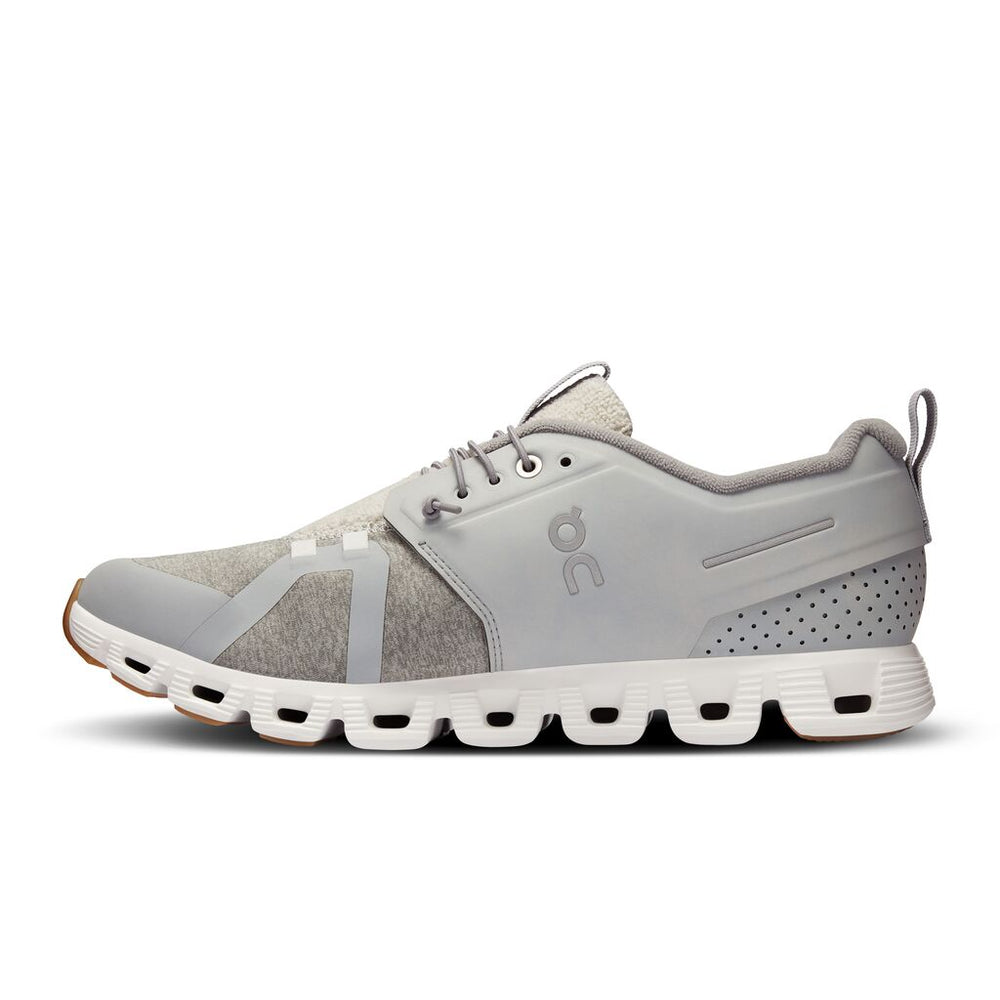 On Men's Cloud 5 Terry Shoes Glacier / White - achilles heel