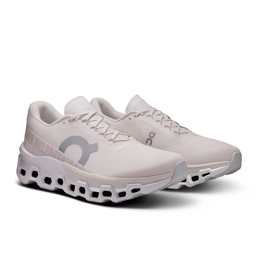 On Men's Cloudmonster 2 Running Shoes Sand / Frost - achilles heel