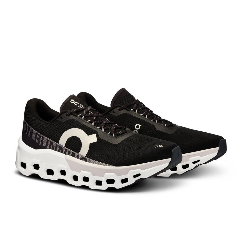 On Men's Cloudmonster 2 Running Shoes Black / Frost - achilles heel