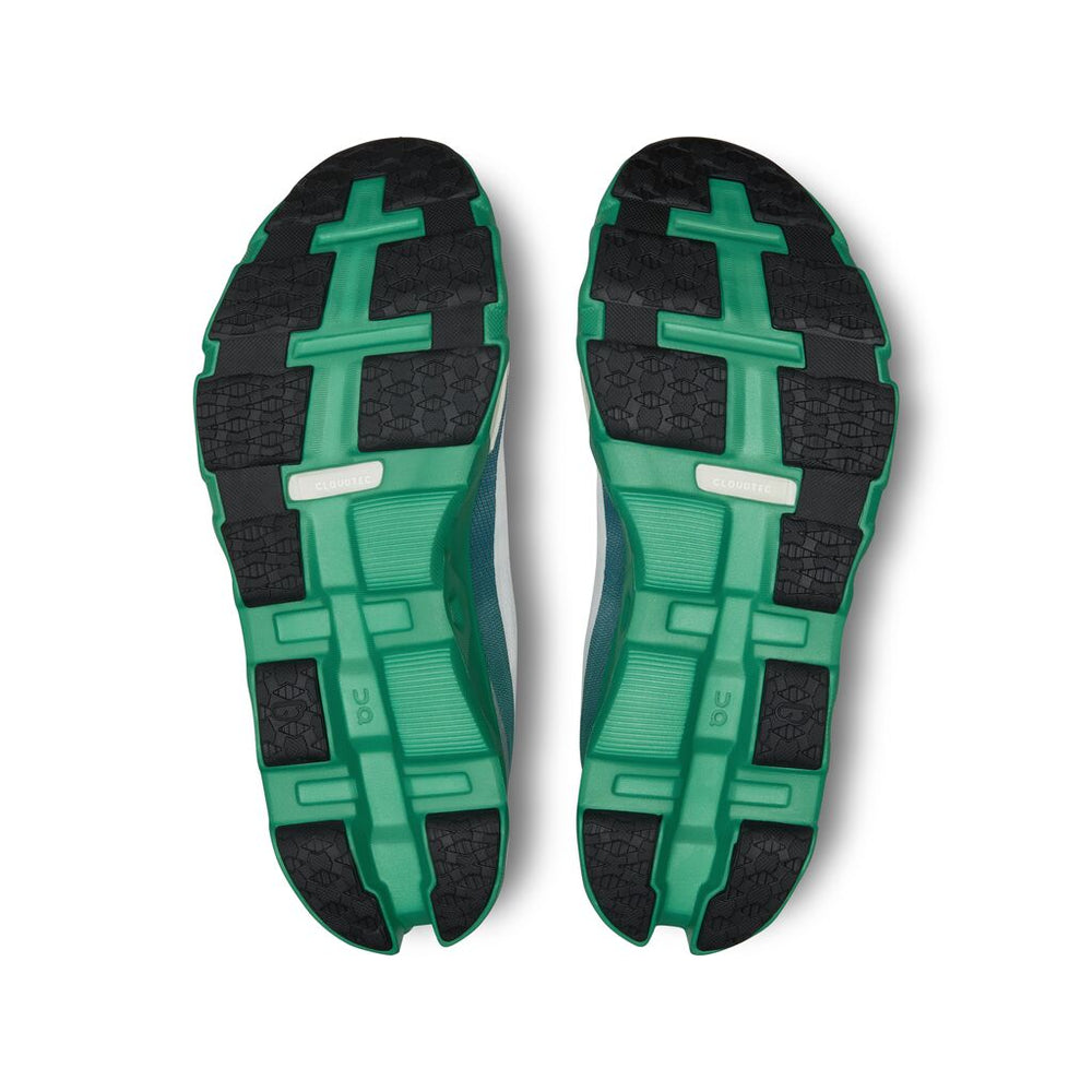 On Men's Cloudmonster Hyper Running Shoes Undyed / Mint - achilles heel