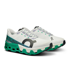 On Men's Cloudmonster Hyper Running Shoes Undyed / Mint - achilles heel