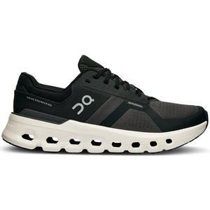 On Men's Cloudrunner 2 Wide Fit Running Shoes Eclipse / Black - achilles heel