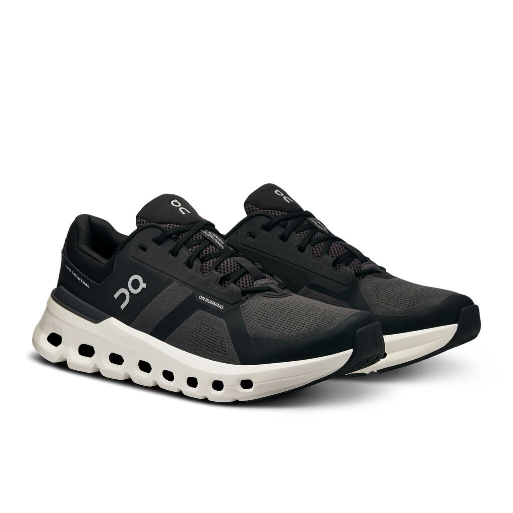 On Men's Cloudrunner 2 Wide Fit Running Shoes Eclipse / Black - Achilles Heel