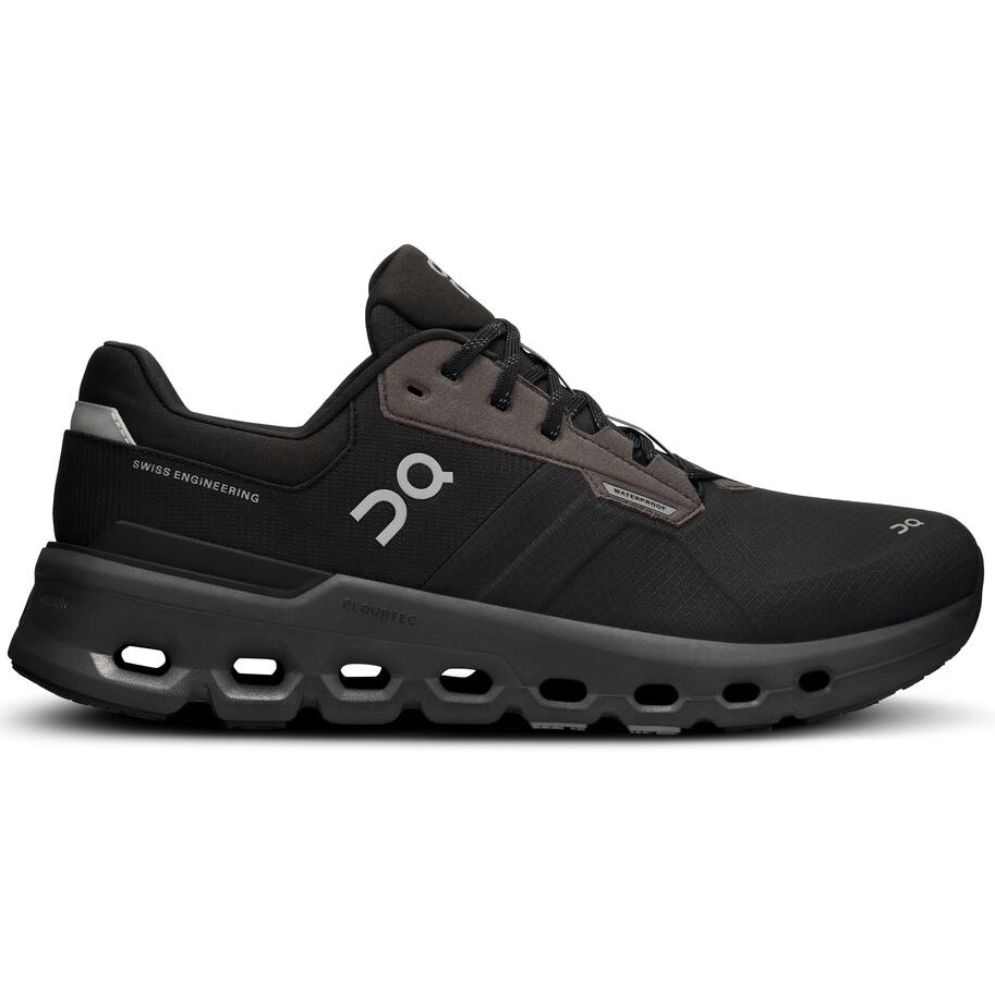 On Men's Cloudrunner 2 Waterproof Running Shoes Magnet / Black - Achilles Heel