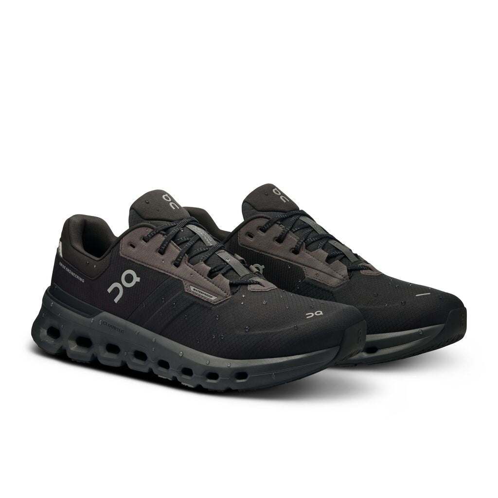 On Men's Cloudrunner 2 Waterproof Running Shoes Magnet / Black - Achilles Heel