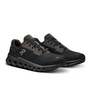 On Men's Cloudrunner 2 Waterproof Running Shoes Magnet / Black - achilles heel