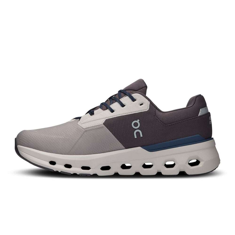 On Men's Cloudrunner 2 Waterproof Running Shoes Zinc / Midnight - achilles heel
