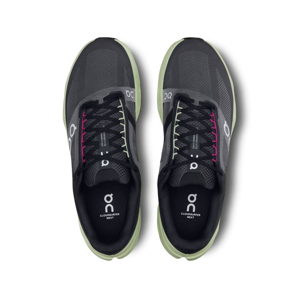 On Men's Cloudsurfer Next Running Shoes Black / Lima - achilles heel