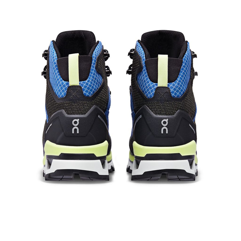 On Women's Cloudalpine Waterproof Walking Boots Cobalt / Limelight - achilles heel