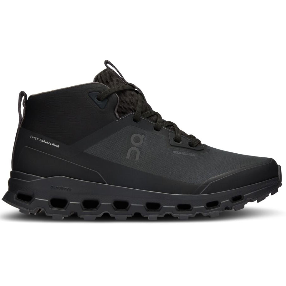 On Women's Cloudroam Waterproof Trail Walking Boots Black / Eclipse - achilles heel