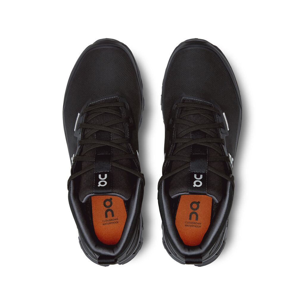 On Women's Cloudroam Waterproof Trail Walking Boots Black / Eclipse - Achilles Heel