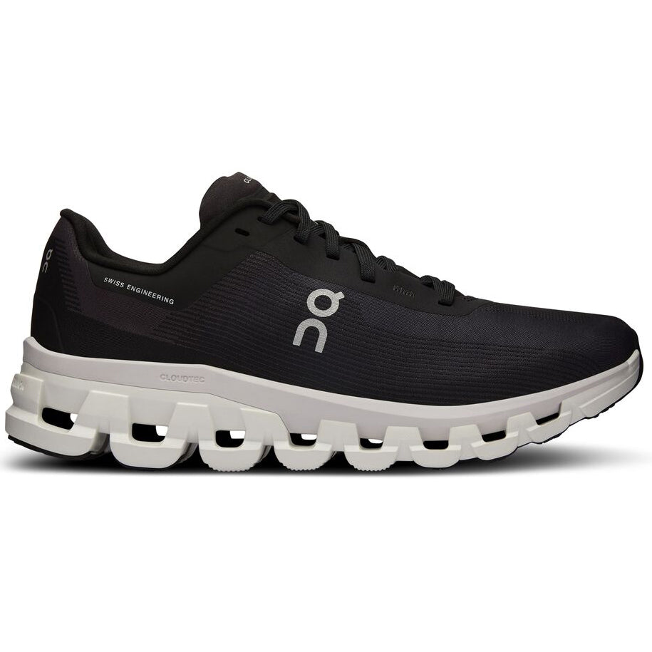 On Women's Cloudflow 4 Running Shoes Black / White - achilles heel