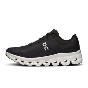 On Women's Cloudflow 4 Running Shoes Black / White - achilles heel