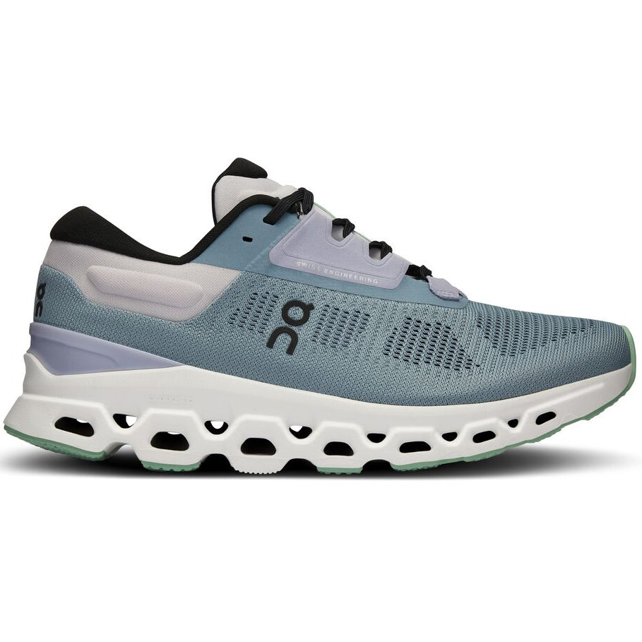 On Women's Cloudstratus 3 Running Shoes Wash / Nimbus - achilles heel