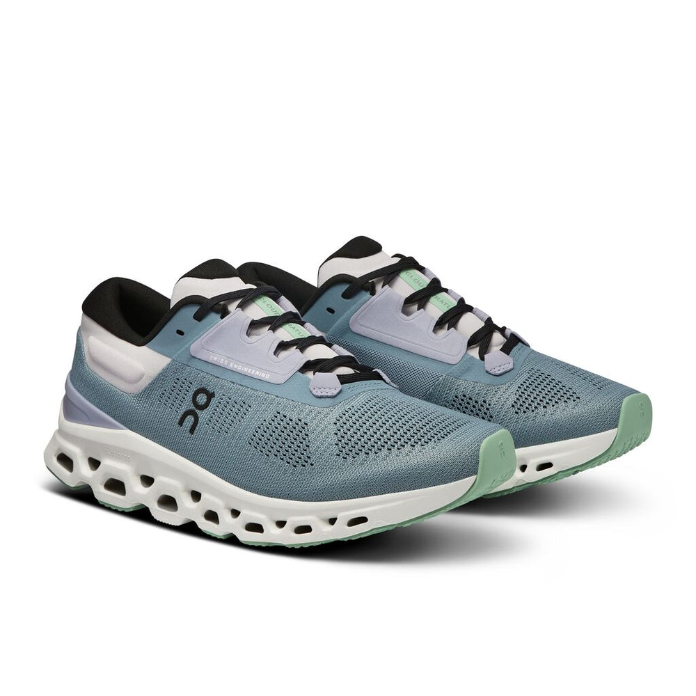 On Women's Cloudstratus 3 Running Shoes Wash / Nimbus - achilles heel