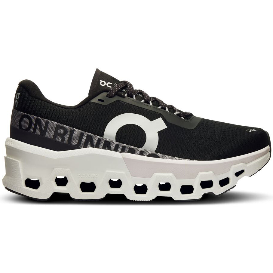 On Women's Cloudmonster 2 Running Shoes Black / Frost - Achilles Heel