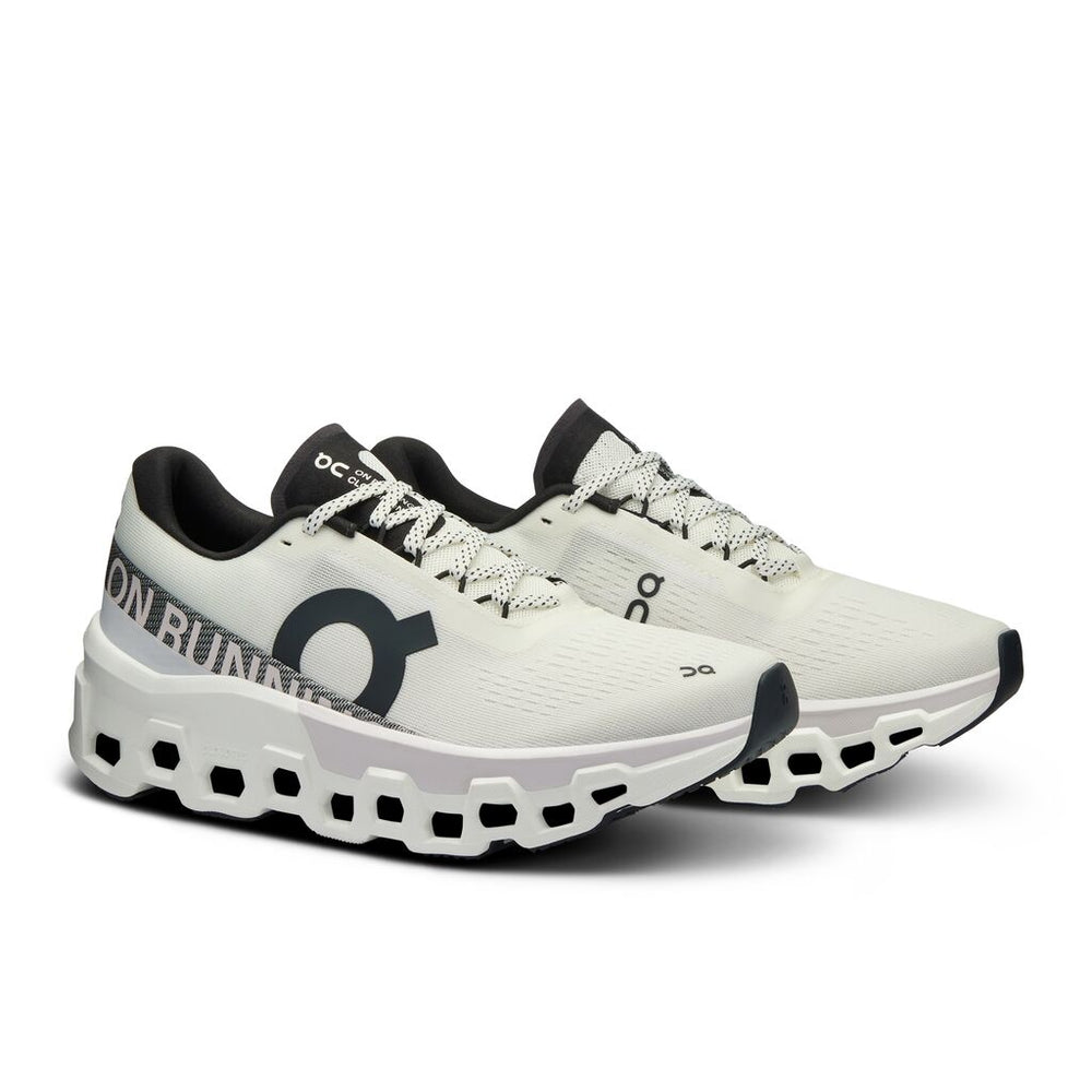 On Women's Cloudmonster 2 Running Shoes Undyed / Frost - achilles heel